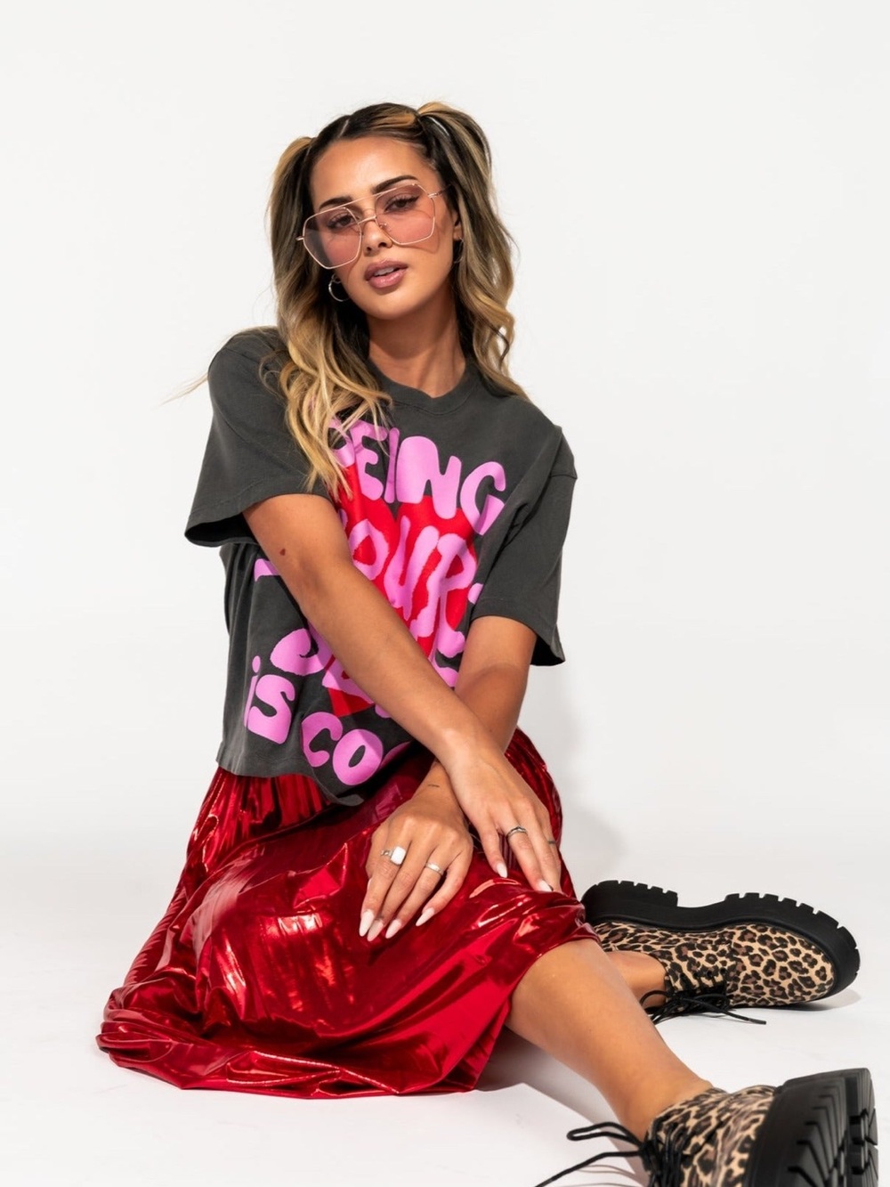 Dressed in LALA Being Yourself Is Cool Tee - S/M - Picture 2 of 10